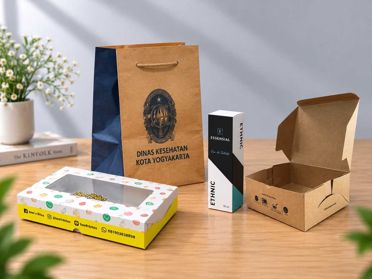 Dus dan Tas Kertas Kraft coklat BikinKemasan