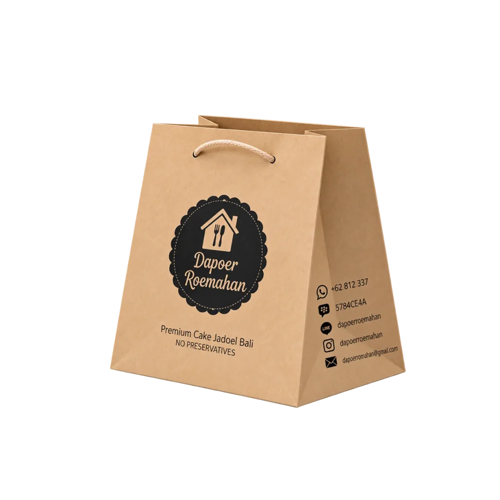 Paper Bag Kraft Coklat Custom Bikin Kemasan