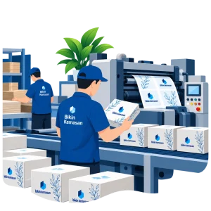 Ilustrasi proses produksi kemasan